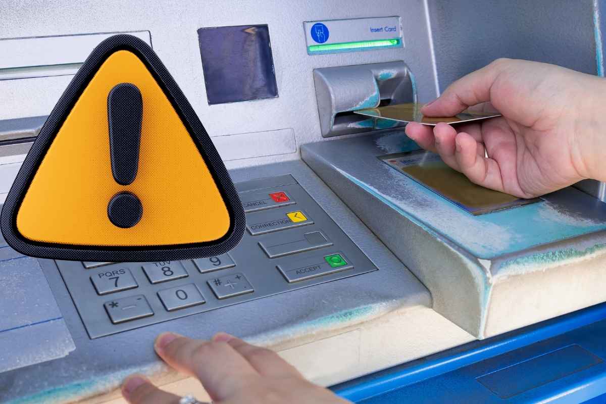 Sportello bancomat segnale allerta